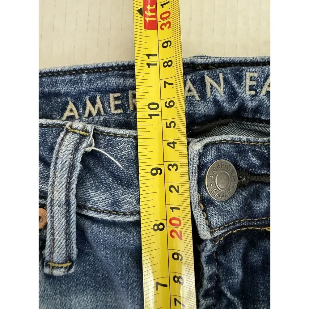 American Eagle Airflex Skinny Distressed Denim Blue Jeans‎ Size 29x32